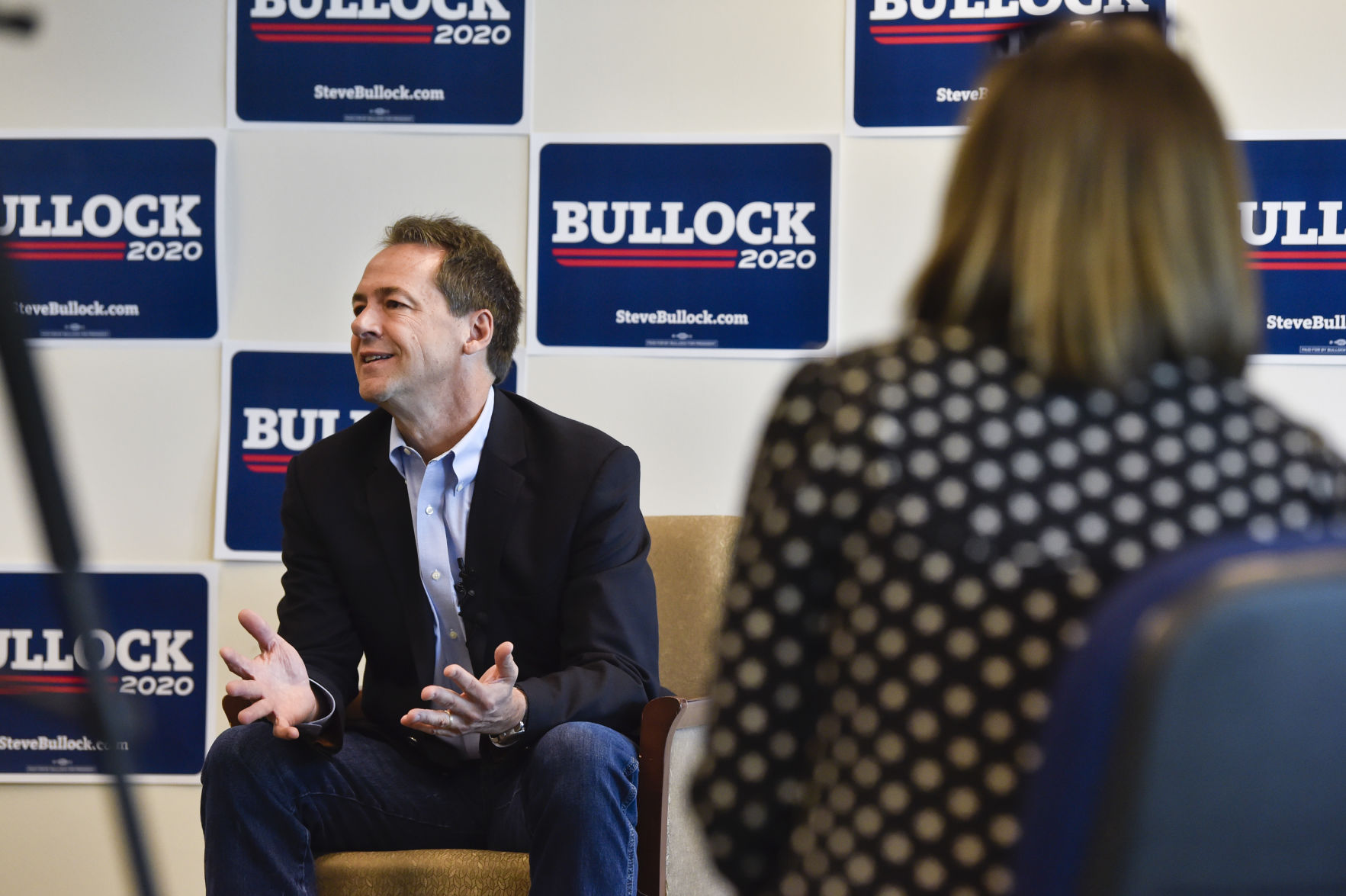 Gov. Steve Bullock, Democratic presidential candidate, holds a roundtable discussion